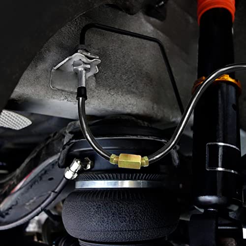 MuHize Brake Line Tubing Kit 3/16 inch 25 Feet with 16 Flare Fittings - Rust-Proof PVF Coated Steel Roll Flexible Tubing for Cars, Trucks, SUV - Compatible with Ford, GM, Honda, Toyota Vehicles - color: Black