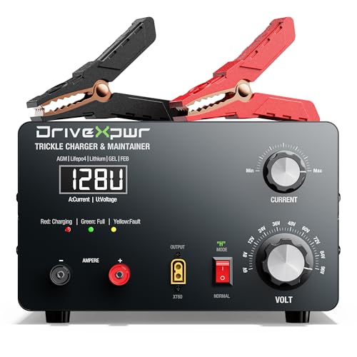Adjustable Battery Charger 6V 8V 12V 24V 36V 48V 60V 72V 84V 96V,18A Automatic Battery Maintainer,Battery Desulfator Maintainer for Lead-Acid LiFePO4 Lithium,Suit Automotive Golf Cart Truck Mower(X50)