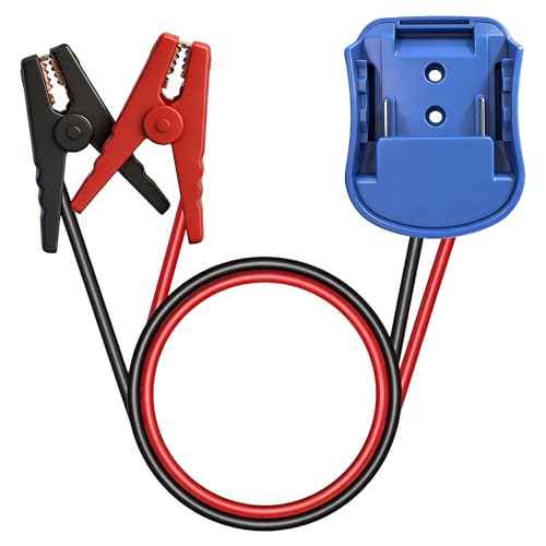 Jumper Cables for Car, 8AWG Pure Copper, 2.2FT Silicone Wire | Automotive Booster Cable Clamps, for Makita Jump Starting Car SUV, High Temperature Resistant - color: blue