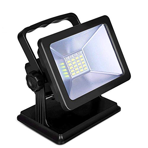 OYOCO 30W Work Light with Magnetic Base,2000 Lumens LED Flood Light,180° Rotatable,Waterproof Spotlights, 3 Light Modes,9H Runtime-Hands Free for Construction,Car Repair,Camping,Emergency - color: Black-30W