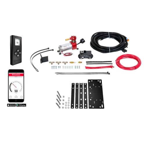 TrendsAuto Firestone Airide Red Label Rear Air Spring Kit with Air Command Single Wireless App & Remote Kit Standard Compressor fits 2013 2026 Ram 3500 4WD | Includes TrendsAuto Decal - size: Single Path