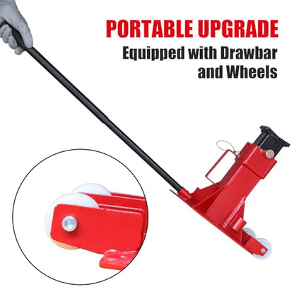 Torin ATZ70006PB Heavy Duty Jack Stands: Pin Style Jack Stand with 2 Casters and Handle, Easily Portable Car Stand for Car SUV, Truck and Pick Up, 7 Ton (14,000 lb) Capacity, Red - size: 7 Ton, style: Caster