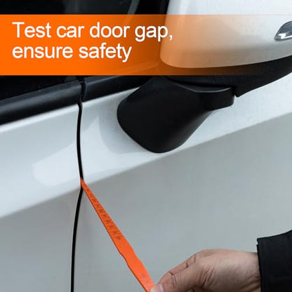 PAGOW Plastic Car Door Panel Gap Alignment Gauge Measuring Tool, Taper Feeler for Auto Car Vehicle - Orange Red