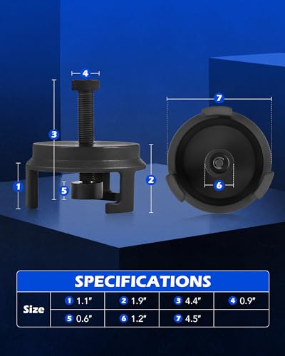 OMT Harmonic Balancer Puller for Engine Balancer Removal Replacement | LS Crank Pulley Puller Compatible with GM Chrysler Jeep Dodge, Harmonic Damper Puller with 24mm Socket