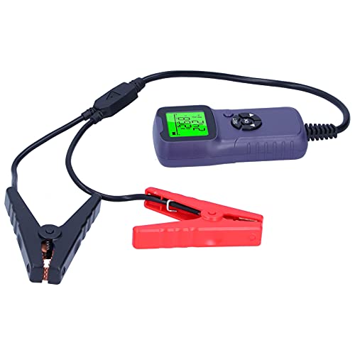 A300 Digital Car Battery Tester LCD Battery Test Analyzer Auto Test Diagnostic Tools for 12V Flood AGM Gel Deep Cycle Batteries ABS Material 13x6.2x2.8cm (Purple) - color: Purple