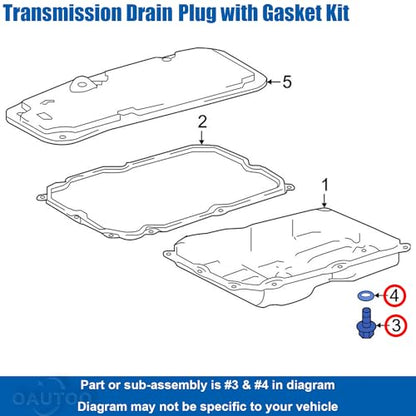 12pcs Automatic Transmission Pan Drain Plug with Gasket Kit for Toyota 90341-10021, 35178-30010 4Runner Fj Cruiser Land Cruiser Sequoia Tacoma Tundra fits Lexus GS GX is LC LS LX RC SC 2003-On
