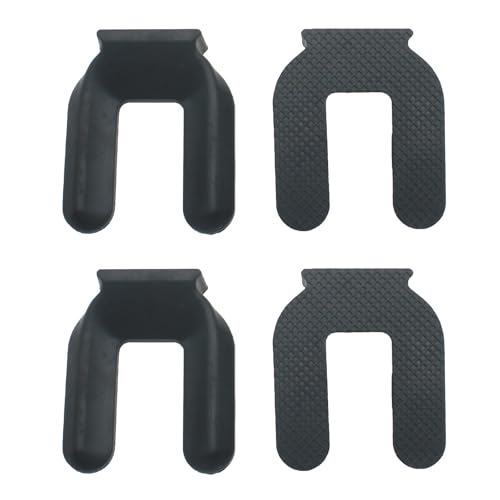 FDXGYH 4 PCS Furniture Wheel Stop Rubber Chair Caster Anti Slip Pads Black Bed Frame Wheel Stoppers Suitable for Rolling Furniture - size: 86 mm x 75 mm x 30 mm