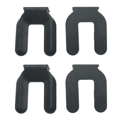 FDXGYH 4 PCS Furniture Wheel Stop Rubber Chair Caster Anti Slip Pads Black Bed Frame Wheel Stoppers Suitable for Rolling Furniture - size: 86 mm x 75 mm x 30 mm