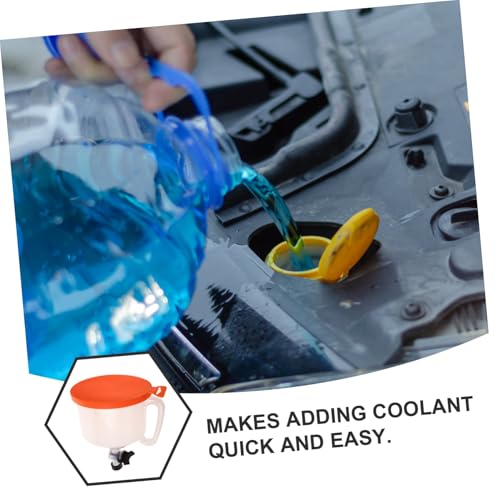 Unomor Spill Coolant Filling Kit Radiator Funnel with Valve Plastic Cooling System Tool for Automotive Radiator Maintenance and Fluid Handling