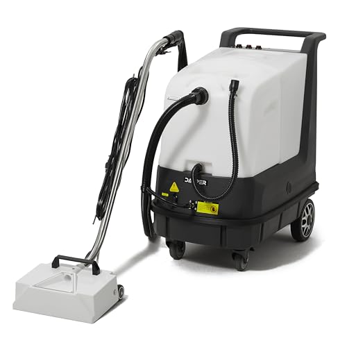 Dapper Commercial Box Carpet Extractor with 13" Motorized Brush Head, Hot Water Extraction, Strong Suction and 14.5/10.5 Gal Tanks — Ideal for Hotels, Offices, & Commercial Cleaning - size: 14.5 Gal - Hot Water Extraction