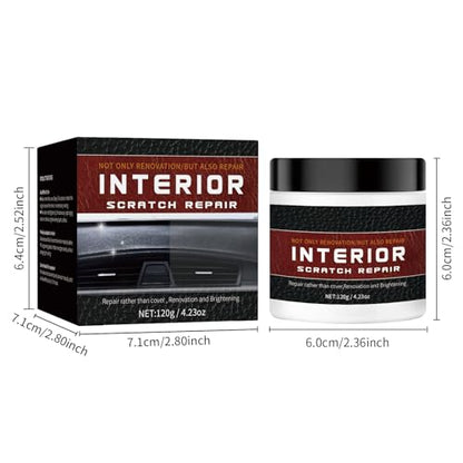 Car Scratch Repair Kit - 2026 Upgraded，Interior Scratch Remover for Car Dashboards, Plastics, and Leather, Long-Lasting Protection and Gloss Enhancement - 4.23 oz