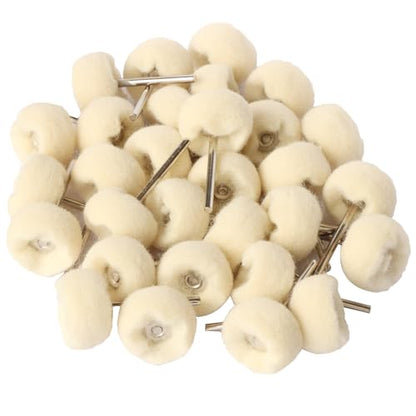 30pcs Cashmere Polishing Buffing Wheel for Rotary Tool - Polishing Wheel or Silver Polish Wheel - Watch & Jewelry Polishing - style: Cashmere