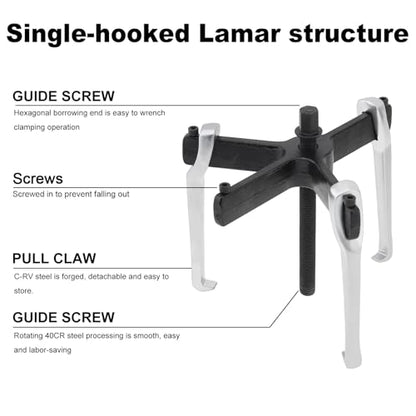 ChgImposs 8" 2 Jaw 3 Jaw Gear Puller, Adjustable Bearing Puller, Reversible Removal Tool for Internal External Pulling, Puller Tool for Removal of Pulleys Flywheels Bearings Gears - size: 8 Inch