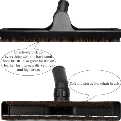 GIB Hardwood Floor Brush 32mm 1 1/4 inch 360 Degrees Swivel Head 12in Wide Multi Surface Vacuum Attachment - size: 1 PCS