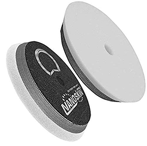 Nanoskin 7" White HD Hybrid Foam Pad - Heavy Duty Cutting with Buffing Expertise | Pro-Grade for Deep Scratches & Blemishes | Use with 6" Backing Plate on Rotary Buffer or Dual Action Polisher - color: White Heavy Duty Cutting, size: 7 inch
