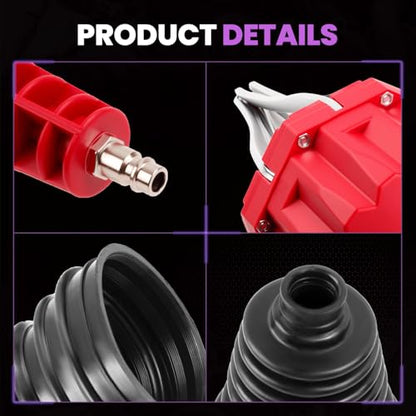 Upgrade Universal CV Joint Boot Installation Tool Kit w/ 2 CV Boots, Fits 26mm-34mm Shafts, Premium Silicone, Seals Out Dirt & Moisture, w/Stainless Steel Clamps, For Cars/Trucks - size: Kit 3
