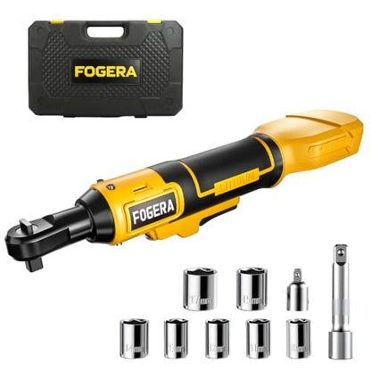 3/8" Cordless Ratchet Wrench Compatible with DEWALT 20V MAX Battery, 74Ft-Lbs (100N.m) Electric Ratchet with Brushless Motor, Variable Speed, 7 Sockets, 1/4" Adapters (Battery Not Included)