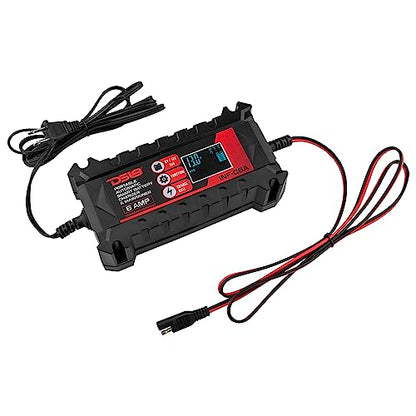 DS18 INF-C6A 6V/12V Car Battery Charger, Portable Automatic Smart Lithium and AGM Battery Trickle Charger & Maintainer 6A for Car Truck Motorcycle Lawn Mower Boat Marine Lead Acid Batteries