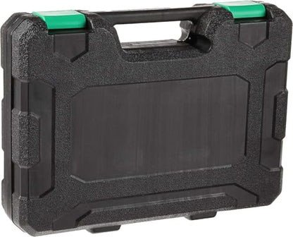 Amazon Basics 46-Piece 3/8-Inch Drive Socket Set with 6 & 12 Point Sockets, 72 Teeth Ratchet, SAE & Metric Sizes, Extension Bars, Universal Joint, Carrying Case (Pack of 2) - size: 13.1 x 9.7 x 3 inches (Pack of 2)