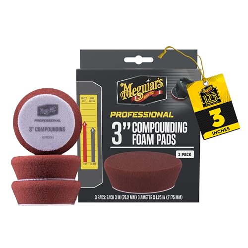 Meguiar's Professional 3" Compound Foam Pad, 3pk, 14/CV