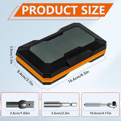 42-in-1 ratchet socket screwdriver set, 70N. m torque, 72-tooth ratchet wrench, S2 steel drill bit and Cr-V sleeve - portable tool kit for car, bicycle, motorcycle and home repair.