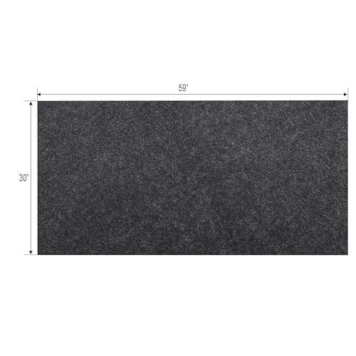 2 Pcs 59 x 30 Inch Oil Spill Mat for Driveway Garage Under Car Leaks Absorbent Oil Pad, Black Polyester Mat Garage Floor Protecting with Waterproof Backing, Reusable, Washable, Non Slip - size: 2PACK 59x30 Inch