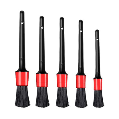 Generic 5PCS Car Interior Cleaning Brush, Multifunctional Car Detailing Tools Brush Set for Air Vents Dashboard Wheel Hub, Wash Kit for Vehicles Trucks Motorcycles