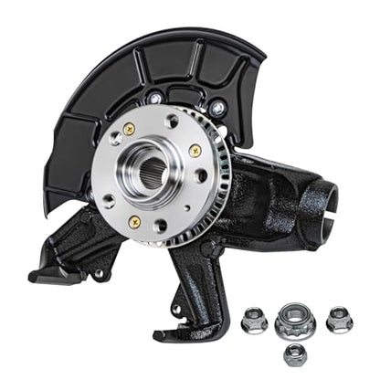 Detroit Axle - Front Right Steering Knuckle for 1998-2010 Volkswagen Beetle 1999-2006 2010 Golf 1999-2005 Jetta, Passenger Side Steering Knuckle & Wheel Bearing Hub Assembly Replacement - size: KA698374/Kit