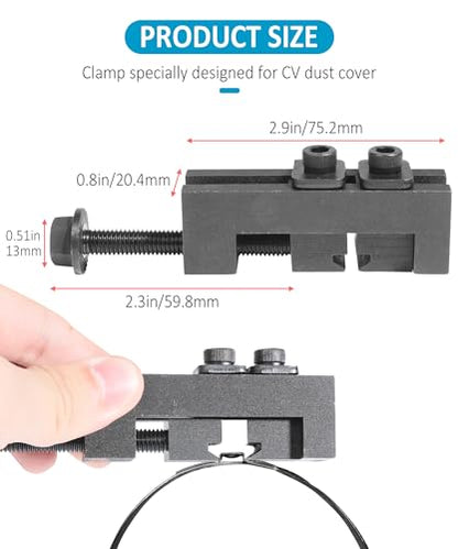 Zlirfy CV Boot Clamp Tool,CV Boot Clamp Pliers,CV Joint Boot Clamps Removal Tool,Car Accessories Drive Shaft Clamping Tool,Automotive CV Axle Boot Clamping Tool,Fits Most Car Models,OEM 09521-24010