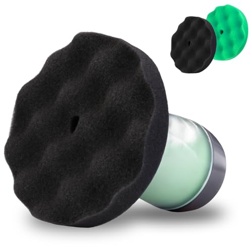 Flow Tire Shine Applicator, Reusable Car & Truck Tire Dressing Applicator, No-Drip Streak-Free Tire Shine Applicator Pad, Car Detailing Foam Sponge Pad for All Tire Shine & Gels(Black+Green) - color: Black+green