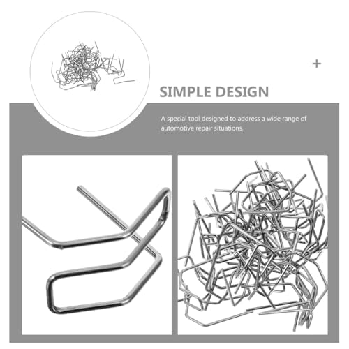 Hot Staple Car Bumper Welding Wire Plastic Welder Staples for Auto Repair Bumper Repair Welding Rod Vehicle Exterior Crack Fix 0.78 X 0.59 X 0.39 in 50 G