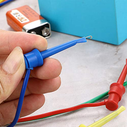 Sumnacon 39 Inch Multimeter Test Lead Set - 5 Pcs Stackable Banana Plug to Test Hook Wire Cable Kit with Protective, Flexible Wire Leads for Electrical Testing 500V/5A | Multimeter 500V/5A Test Lead Set, Flexible Wire Leads for Electrical Testing,39 Inch