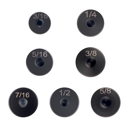 IHOTDER 7PCS Brake Line Flaring Tool Kit Flare Adapter,3/16",1/4",3/8",5/16",1/2",5/8",7/1-6" Double Flare Tool Adapter Car Accessories for Brake Lines/Fuel Lines/Copper Pipe - color: 7PCS