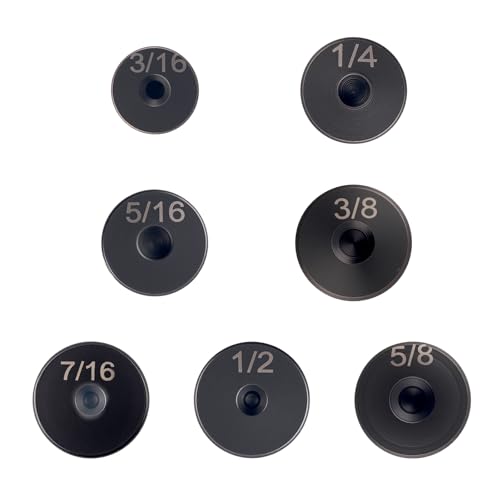 IHOTDER 7PCS Brake Line Flaring Tool Kit Flare Adapter,3/16",1/4",3/8",5/16",1/2",5/8",7/1-6" Double Flare Tool Adapter Car Accessories for Brake Lines/Fuel Lines/Copper Pipe - color: 7PCS