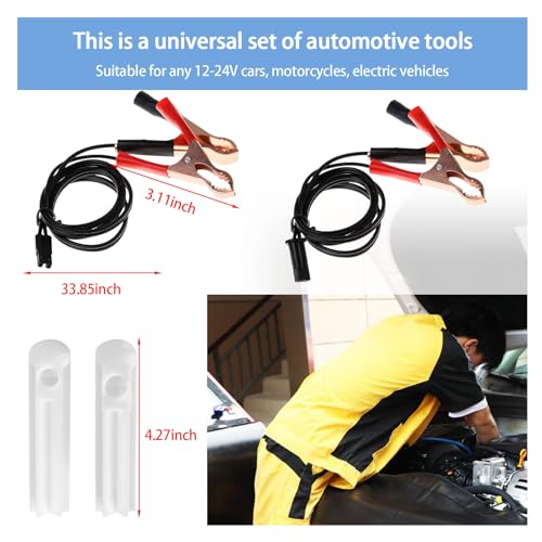 Augeny Auto Fuel Injector Flush Cleaner Adapter, Universal Car Fuel Injection Nozzle Cleaning Assistant Tool Kit, Vehicle DIY Injector Cleaning Tool Set for Auto Motorcycle EV ATV Boat