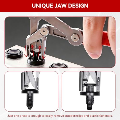 Car Clip Pliers, Panel Clip Removal Tool, 2026 New Professional Auto Clip Removal Pliers, Easy to Remove Fasteners, Clips, Buckles, and Rivets, Open The Panels Effortlessly Without Damage (2*Pcs) - color: 2*pcs