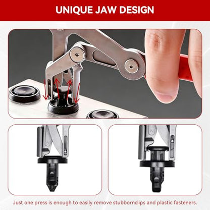 Car Clip Pliers, Panel Clip Removal Tool, 2026 New Professional Auto Clip Removal Pliers, Easy to Remove Fasteners, Clips, Buckles, and Rivets, Open The Panels Effortlessly Without Damage (2*Pcs) - color: 2*pcs