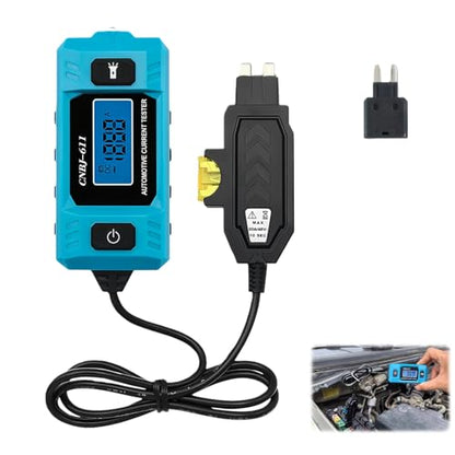 CNBJ-611 Automotive Circuit Fault Probe Tester, 0.01A~19.99A Portable High-Precision Fuse Tester Automotive Tool, with Led Display & Front Lighting, Probador De Relay Automotriz, Max 48v