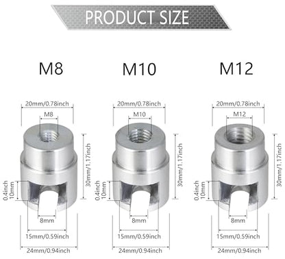 2Pcs Slide Hammer Dent Puller, M8 Dent Repair Puller Head for Cars | Durable Aluminum Alloy, For Minor Car & Motorcycle Dents, No Plastic Bumpers Or Large Dents, Pulling Tab Adapter - size: M8