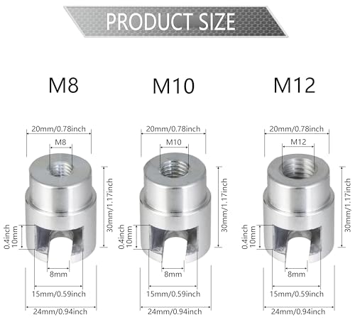 2Pcs Slide Hammer Dent Puller, M10 Dent Repair Puller Head for Cars | Durable Aluminum Alloy, For Minor Car & Motorcycle Dents, No Plastic Bumpers Or Large Dents, Pulling Tab Adapter - size: M10