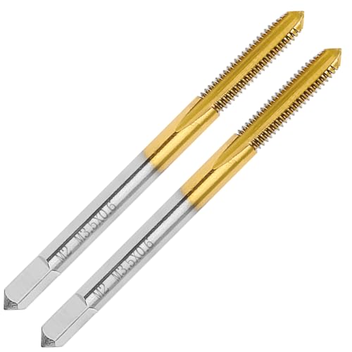 2Pcs M3.5 X 0.6 Metric Thread Tap,M3.5 X 0.6mm M2 HSS Right Hand Thread Milling Tap - size: M3.5x0.6 - 2Pcs