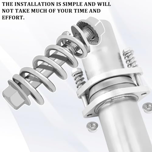 2PCS M10x1.25 Exhaust Manifold Bolts, Exhaust Flange Bolts, Muffler Repair Kit with Springs, for Automotive Exhaust Manifold Gasket Reduce Vibration Car Accessories Universal for Most Cars