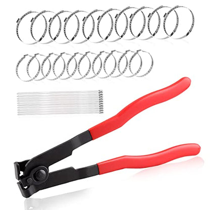 SPEEDWOX 31PCS CV Joint Boot Clamp Pliers with Stainless Steel Band Clamps Locking Metal Cable Zip Ties Kit CV Boot Clamp Tool for Most Cars Car Banding Tools Kit Set Auto Repair Tool