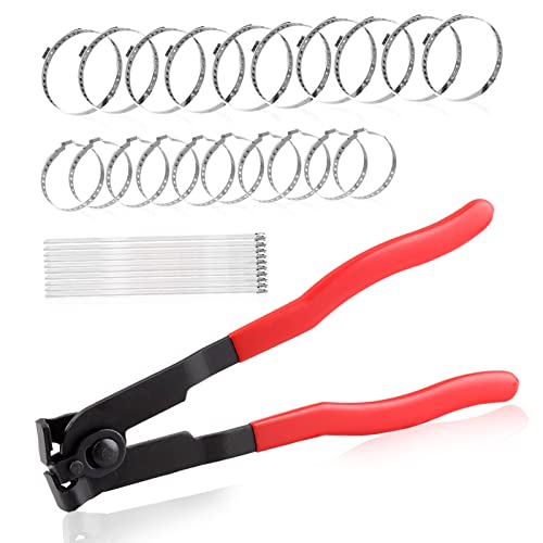SPEEDWOX 31PCS CV Joint Boot Clamp Pliers with Stainless Steel Band Clamps Locking Metal Cable Zip Ties Kit CV Boot Clamp Tool for Most Cars Car Banding Tools Kit Set Auto Repair Tool