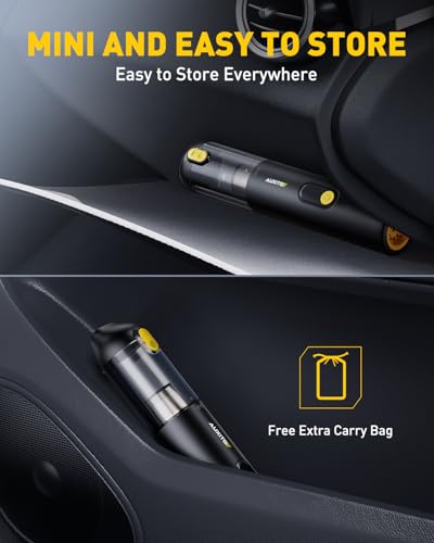 AUXITO Car Vacuum Portable Cordless 14000Pa Suction, Handheld Vacuum Blow & Suction 2 in 1, Small Vacuum Cleaner Hand Held Vacuum for Car, Home, Pet, Office, Ideal Gifts for Men & Women (Black)