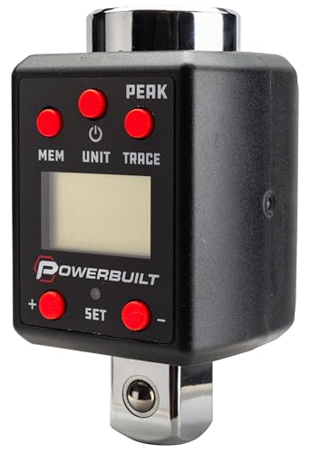Powerbuilt 3/4-Inch Drive Digital Torque Adapter, 147.5-737.5 Ft-Lb and 200-1000 Nm, Alert Signals Torque Setting, Electronic Torque Wrench Converter with Digital Display, ±2% Accuracy - 940994 - size: 3/4 in.