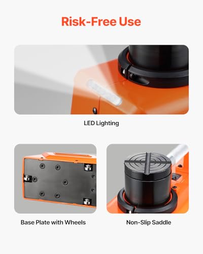 VEVOR Electric Car Jack, 15 Ton Hydraulic Jack Lift, Hydraulic Lifting Range 7.9-20.5 inch Portable Jack kit for Sedan, SUV, Truck