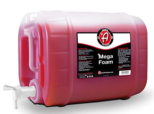 Adam’s Mega Foam (5 Gallon) - pH Neutral, Ultra Concentrated for Foam Cannon, Foaming Spray Gun, or Bucket – Safe for Wax, Sealants & Ceramic Coating – High Suds Car Cleaner - size: 640 fl. oz (5 Gallon)