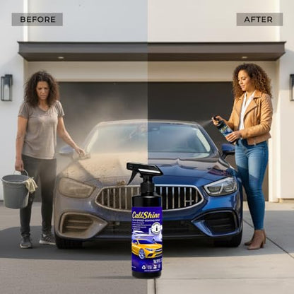 CaliShine Quick Effect Coating Spray - 16.9 fl oz Waterless Ceramic Car Wax Coat - Detail Polish & Cleaner for Cars Boat Body & Glasses, Window Glass and Headlight - Shine Restoration Kit (1000 ml) - size: 16.9 Fl Oz (Pack of 2)
