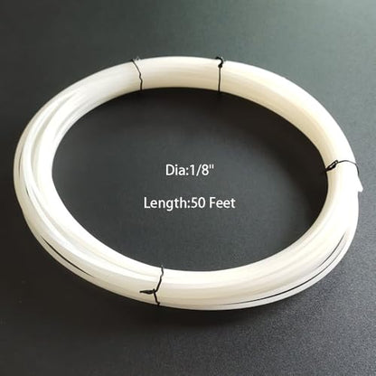 50 Feet White HDPE Plastic Welding Rod,1/8" Diameter,High Density Polyethylene Welding Rod for Car Bumper,Water Tanks,Canoe and Plastic Bins - color: White